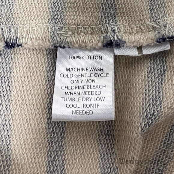 LOFT | Striped Drawstring Sweatshirt Dress - Picture 5 of 5